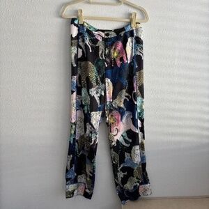 Le Superbe Voyage Silky Pants Size 2 - Multi Color Cheetah Print